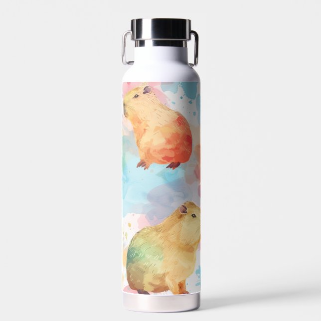 Niedlich Capybara Trinkflasche (Vorne)