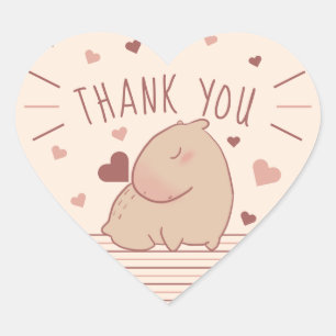 Niedlich Capybara vielen Dank, Sticker