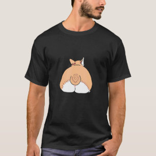 Niedlich Cardigan Pembroke Welsh Corgi Hintern Dop T-Shirt