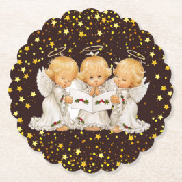 Niedlich Caroling Angeles Paper Untersetzer