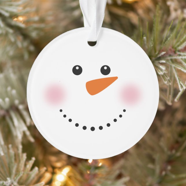 Niedlich Carrot Nose Snowman Ornament (Baum)