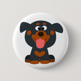Niedlich Cartoon Baby Rottweiler Button Abzeichen
