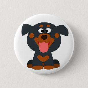 Niedlich Cartoon Baby Rottweiler Button Abzeichen