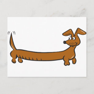 Niedlich Cartoon Dacjshund Postkarte