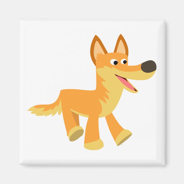Niedlich Cartoon Dingo Magnet (Vorne)
