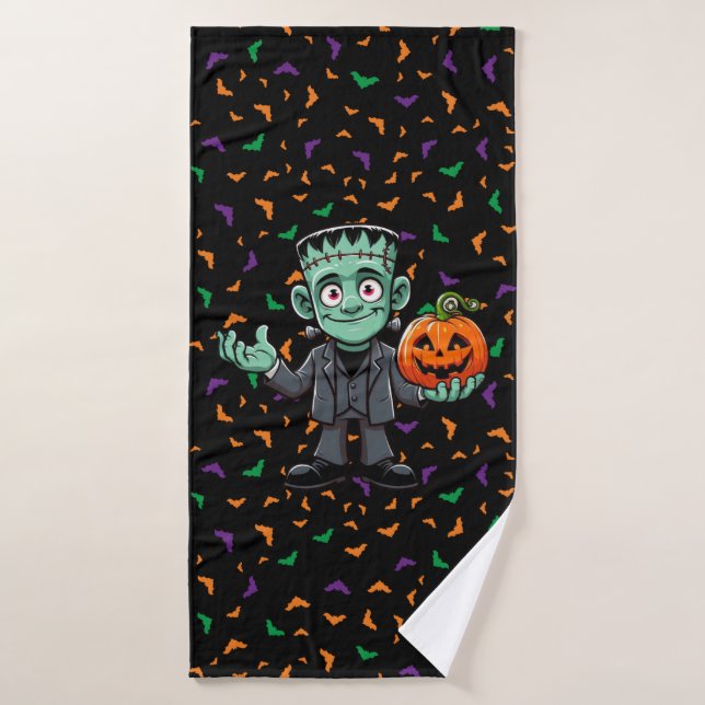 Niedlich, Cartoon Frankensteins Monster Badehandtuch (Badehandtuch)