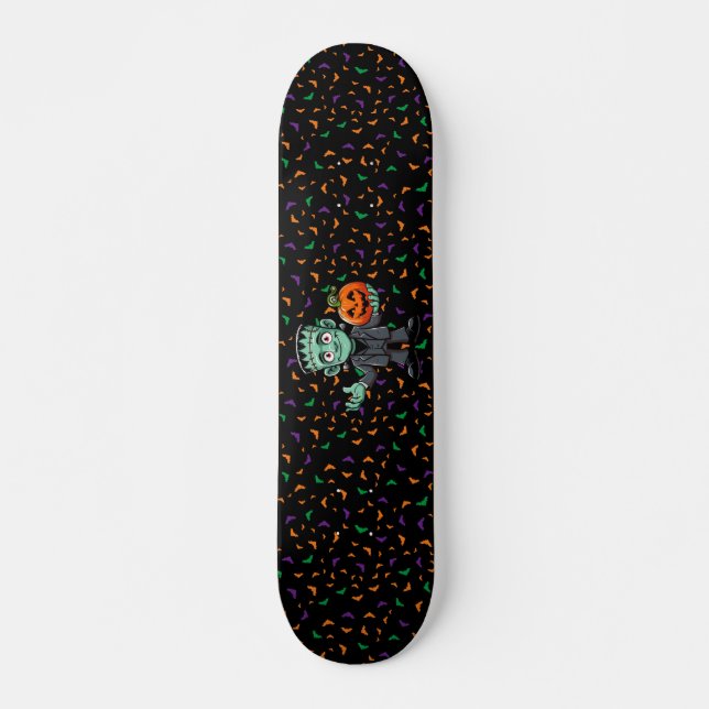 Niedlich, Cartoon Frankensteins Monster Skateboard (Vorne)
