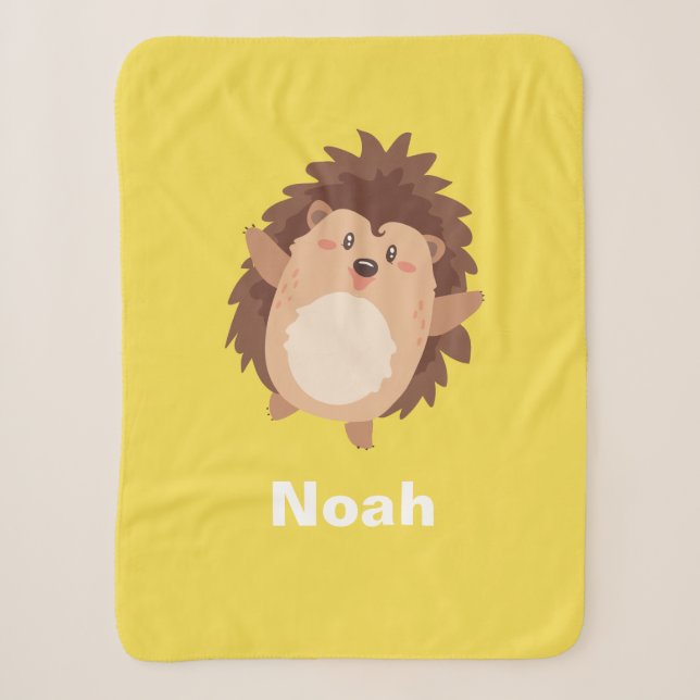 Niedlich Cartoon Igel Blanket - Hedgie Life Series Sherpadecke (Vorderseite)