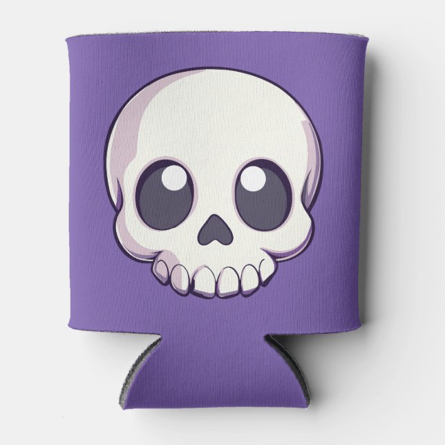 Niedlich Cartoon Skull Halloween Dosenkühler (Vorderseite)