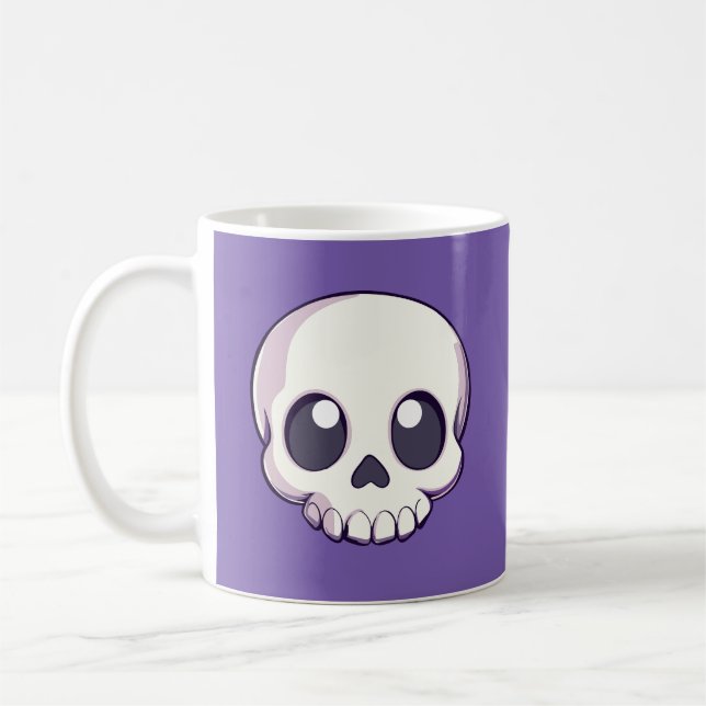 Niedlich Cartoon Skull Halloween Kaffeetasse (Links)