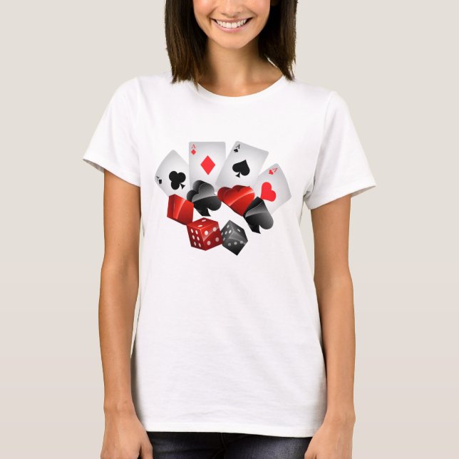 Niedlich Casino Gambling Women T - Shirt (Vorderseite)