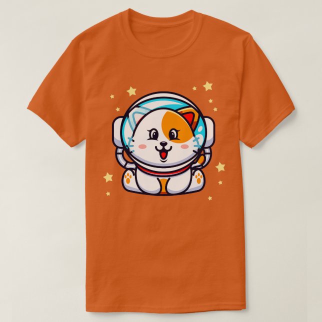 Niedlich Cat Astronaut Space Kawaii Chibi Kitten H T-Shirt (Design vorne)
