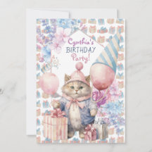 Niedlich Cat Birthday Party