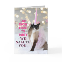 Niedlich Cat Birthday Salute