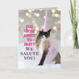 Niedlich Cat Birthday Salute Karte