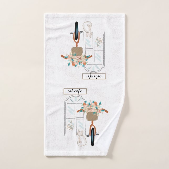 Niedlich Cat Cafe Handtuch (Handtuch)