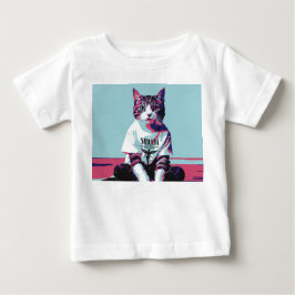 Niedlich Cat Chillin Baby T-shirt