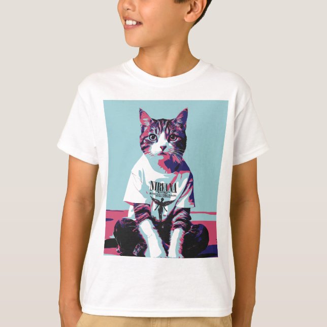 Niedlich Cat Chillin T-Shirt (Vorderseite)