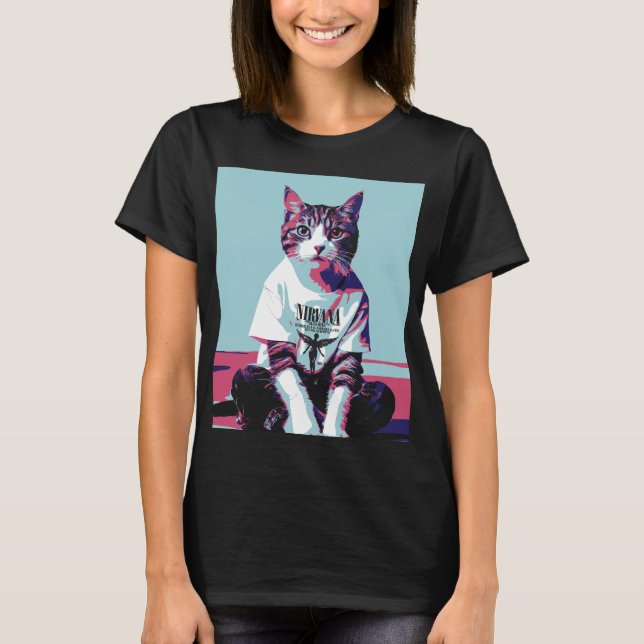 Niedlich Cat Chillin T-Shirt (Vorderseite)