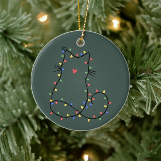 Niedlich Cat Christmas Cat Mama Funny Xmas Cat Lov Keramik Ornament (Baum)