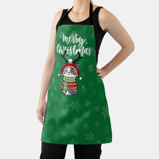 Niedlich Cat Christmas Kleinen Geschenke Galore Schürze (InSitu)
