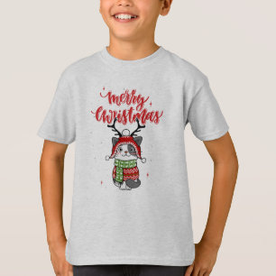 Niedlich Cat Christmas Kleinen Geschenke Galore T-Shirt