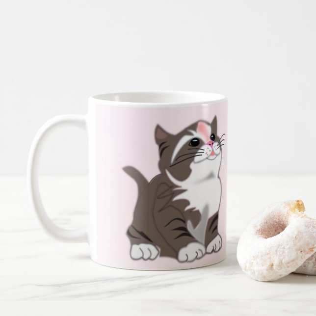 Niedlich Cat Coffee Tasse (Mit Donut)