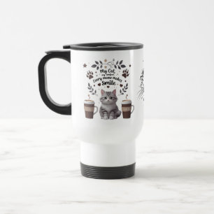 Niedlich Cat Coffee Travel Mug - Latte Liebe & Paw Reisebecher