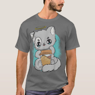 Niedlich Cat Coffee Yami Kawaii Chibi Anime Neko P T-Shirt