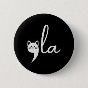 Niedlich Cat Comma-la Kamala Harris Präsident 2024 Button