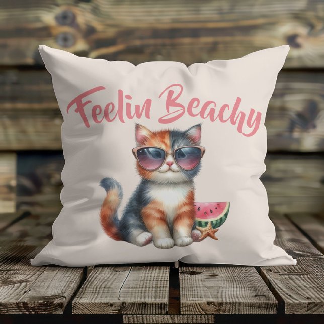 Niedlich Cat Feelin Beachy Kissen (Von Creator hochgeladen)