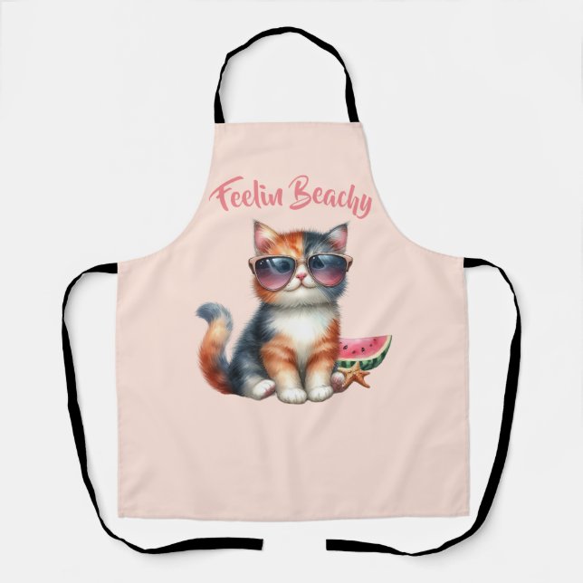 Niedlich Cat Feelin Beachy Schürze (Vorderseite)