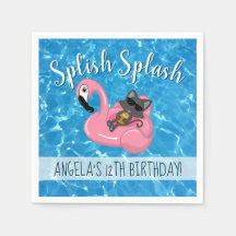 Niedlich Cat Flamingo Kindergeburtstag Pool Party