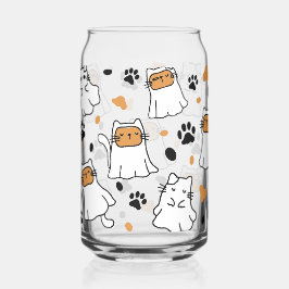Niedlich Cat Ghost Halloween Dosenglas