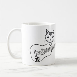 Niedlich Cat Guitar - Kitty Kitten Gitarrist Kaffeetasse