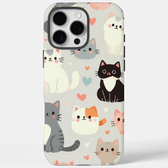 Niedlich Cat iPhone 16 Pro Max Fall Hülle (Rückseite)