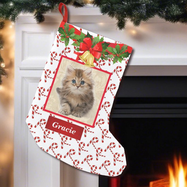 Niedlich Cat Kitten Foto Weihnachts Strumpf Name Kleiner Weihnachtsstrumpf (Von Creator hochgeladen)