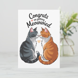 Niedlich Cat Lover Wedding Herzlichen Glückwunsch Einladung