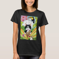 Niedlich Cat Maus Toucan Orchid Dschungel T-Shirt