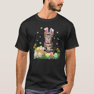 Niedlich Cat Ostertag Bunny Egg T-Shirt