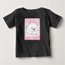 Niedlich Cat Print Baby T - Shirt