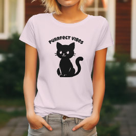 Niedlich Cat Purfect Vibes T-Shirt