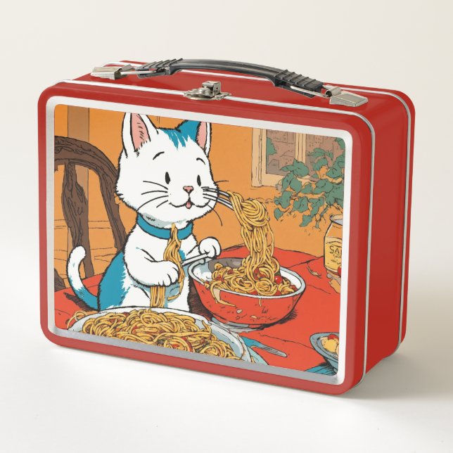 Niedlich Cat Spaghetti Lunchbox (Vorderseite)
