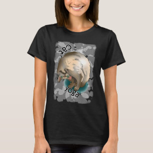 Niedlich Cat Yoga Neck Stretch T-Shirt