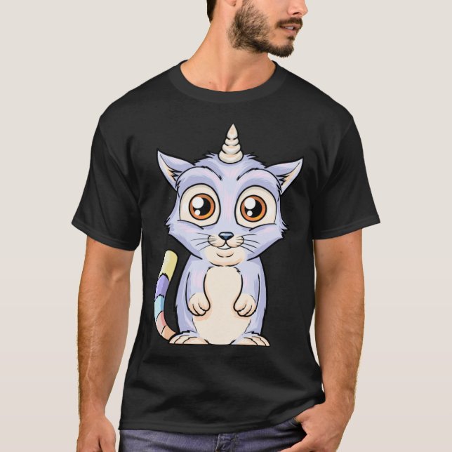 Niedlich Caticorn T-Shirt (Vorderseite)