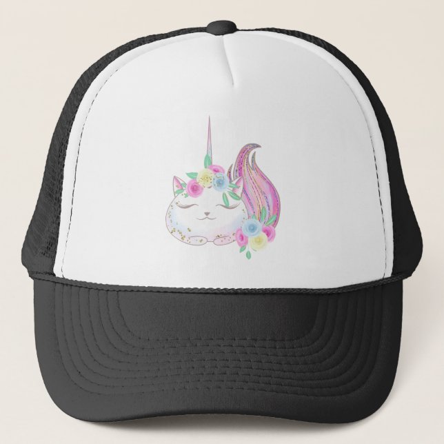 Niedlich Caticorn Truckerkappe (Vorderseite)