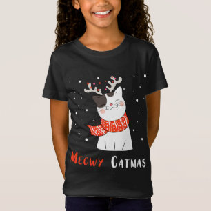 Niedlich Catmas Rentiere Weihnachtskatze Kitten Lo T-Shirt