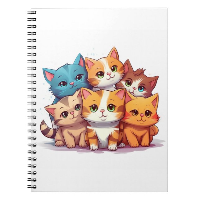 Niedlich Cats SpiralNotebook Notizblock (Vorderseite)