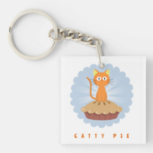Niedlich Catty Pie Cat Lover Schlüsselanhänger