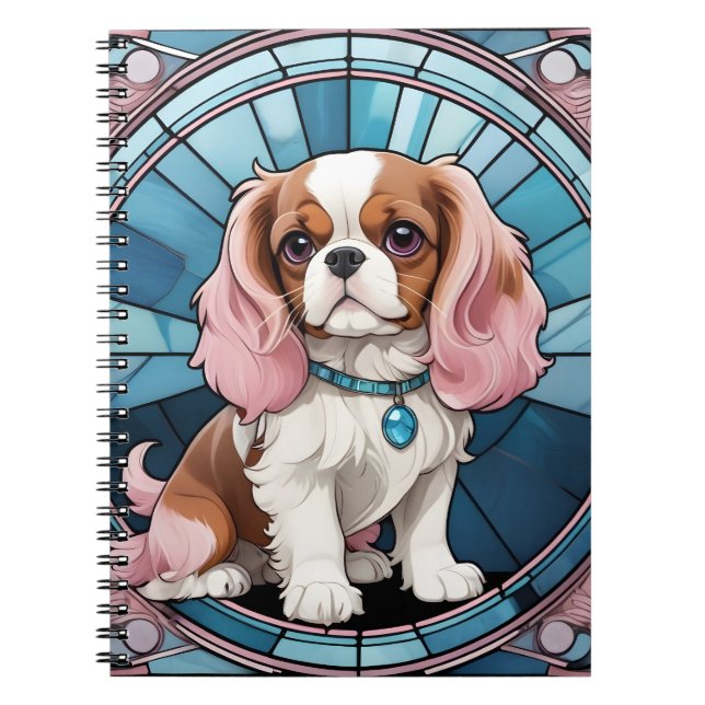 Niedlich Cavalier King Charles Pastel Stettel Glas Notizblock (Vorderseite)
